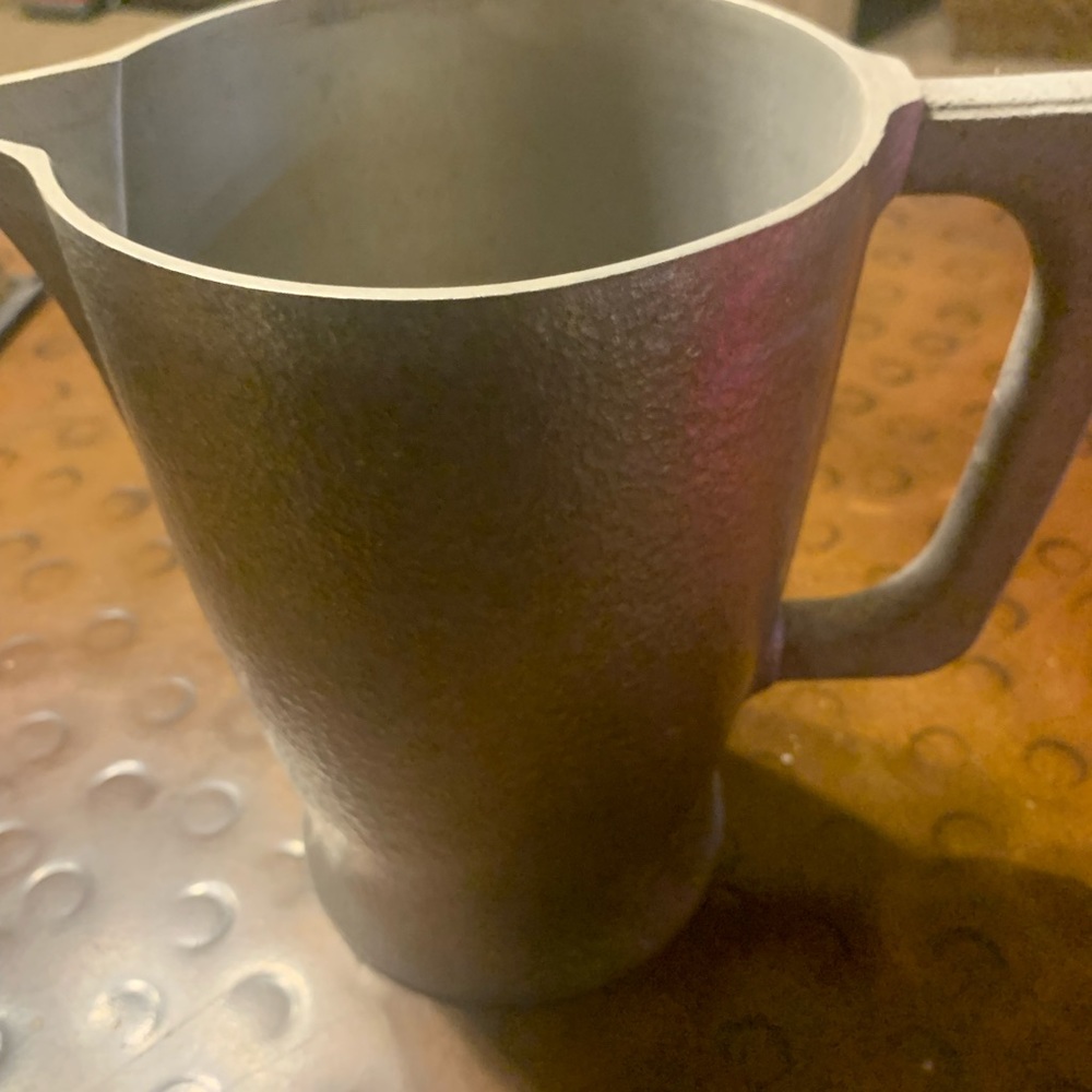 Vintage Hammercraft Club Aluminum Pitcher Coffee Pot Hammered Aluminum Farm H